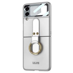 Microsonic Samsung Galaxy Z Flip 3 Ring Fall Platinum Lila Cep Telefonu Kılıfı