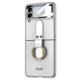 Microsonic Samsung Galaxy Z Flip 3 Ring Fall Platinum Lila Cep Telefonu Kılıfı