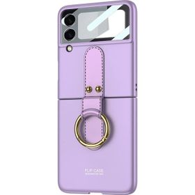 Microsonic Samsung Galaxy Z Flip 3 Ring Fall Platinum Mor Cep Telefonu Kılıfı