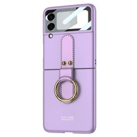 Microsonic Samsung Galaxy Z Flip 3 Ring Fall Platinum Mor Cep Telefonu Kılıfı