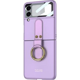 Microsonic Samsung Galaxy Z Flip 3 Ring Fall Platinum Mor Cep Telefonu Kılıfı