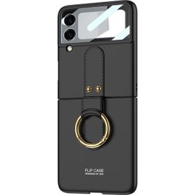 Microsonic Samsung Galaxy Z Flip 3 Ring Fall Platinum Siyah Kılıf