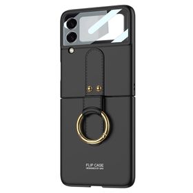 Microsonic Samsung Galaxy Z Flip 3 Ring Fall Platinum Siyah Kılıf