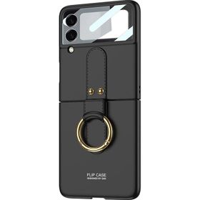 Microsonic Samsung Galaxy Z Flip 3 Ring Fall Platinum Siyah Kılıf