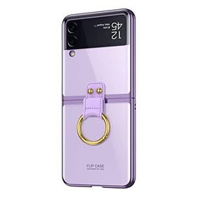 Microsonic Samsung Galaxy Z Flip 3 Ring Loft Clear Mor Cep Telefonu Kılıfı