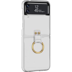Microsonic Samsung Galaxy Z Flip 3 Ring Loft Clear Şeffaf Cep Telefonu Kılıfı