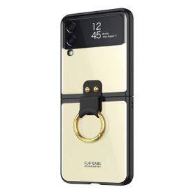 Microsonic Samsung Galaxy Z Flip 3 Ring Loft Clear Siyah Cep Telefonu Kılıfı