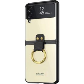 Microsonic Samsung Galaxy Z Flip 3 Ring Loft Clear Siyah Cep Telefonu Kılıfı