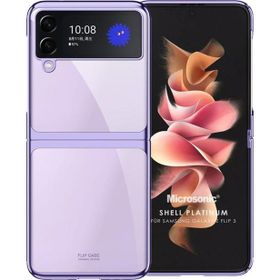 Microsonic Samsung Galaxy Z Flip 3 Shell Platinum Mor Cep Telefonu Kılıfı