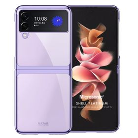 Microsonic Samsung Galaxy Z Flip 3 Shell Platinum Mor Cep Telefonu Kılıfı