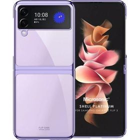 Microsonic Samsung Galaxy Z Flip 3 Shell Platinum Mor Cep Telefonu Kılıfı