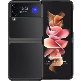 Microsonic Samsung Galaxy Z Flip 3 Shell Platinum Siyah Cep Telefonu Kılıfı