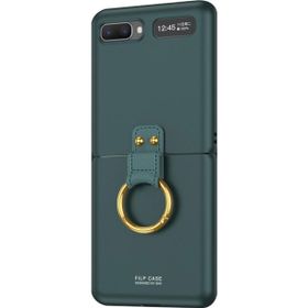 Microsonic Samsung Galaxy Z Flip Ring Fall Platinum Koyu Yeşil Cep Telefonu Kılıfı