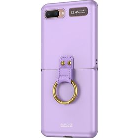 Microsonic Samsung Galaxy Z Flip Ring Fall Platinum Lila Cep Telefonu Kılıfı