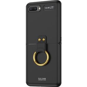 Microsonic Samsung Galaxy Z Flip Ring Fall Platinum Siyah Cep Telefonu Kılıfı
