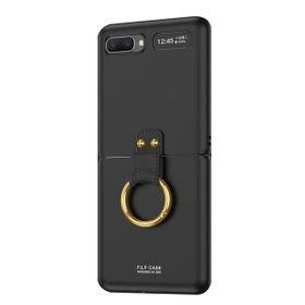 Microsonic Samsung Galaxy Z Flip Ring Fall Platinum Siyah Cep Telefonu Kılıfı
