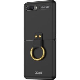 Microsonic Samsung Galaxy Z Flip Ring Fall Platinum Siyah Cep Telefonu Kılıfı