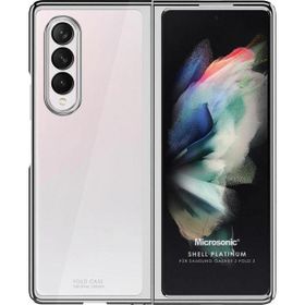 Microsonic Samsung Galaxy Z Fold 3 Shell Platinum Gümüş Cep Telefonu Kılıfı