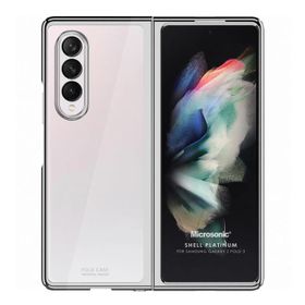 Microsonic Samsung Galaxy Z Fold 3 Shell Platinum Gümüş Cep Telefonu Kılıfı