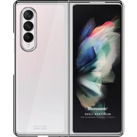 Microsonic Samsung Galaxy Z Fold 3 Shell Platinum Gümüş Cep Telefonu Kılıfı