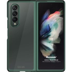 Microsonic Samsung Galaxy Z Fold 3 Shell Platinum Koyu Yeşil Cep Telefonu Kılıfı