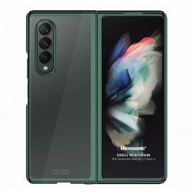 Microsonic Samsung Galaxy Z Fold 3 Shell Platinum Koyu Yeşil Cep Telefonu Kılıfı