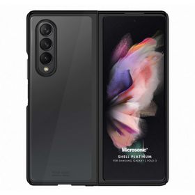 Microsonic Samsung Galaxy Z Fold 3 Shell Platinum Siyah Cep Telefonu Kılıfı
