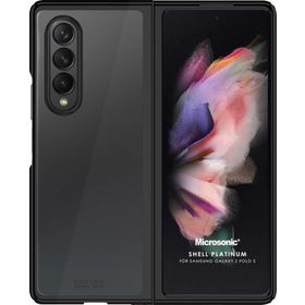 Microsonic Samsung Galaxy Z Fold 3 Shell Platinum Siyah Cep Telefonu Kılıfı