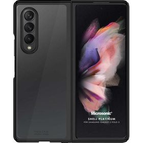 Microsonic Samsung Galaxy Z Fold 3 Shell Platinum Siyah Cep Telefonu Kılıfı