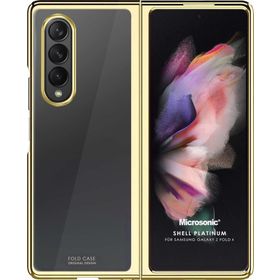 Microsonic Samsung Galaxy Z Fold 4 Shell Platinum Gold Cep Telefonu Kılıfı