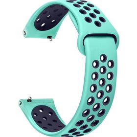 Microsonic Samsung Gear S3 Classic Rainbow Gently Band Yeşil Lacivert Kordon
