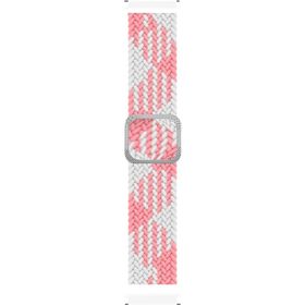 Microsonic Samsung Gear S3 Frontier Braided Loop Band Pembe Beyaz Kordon