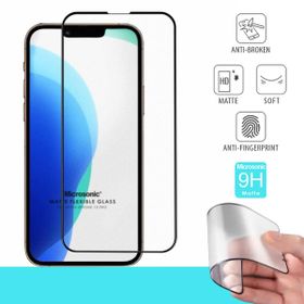 Microsonic Siyah Apple Uyumlu iPhone 13 Pro Seramik Matte Flexible Ekran Koruyucu