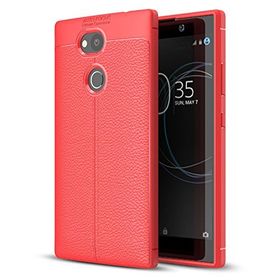 Microsonic Sony Xperia L2 Deri Dokulu Silikon Kırmızı Kılıf