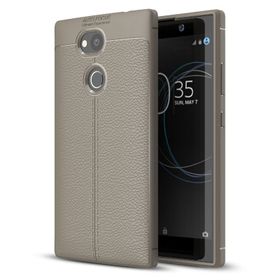 Microsonic Sony Xperia L2 Deri Dokulu Silikon Siyah Kılıf