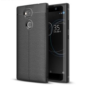Microsonic Sony Xperia L2 Deri Dokulu Silikon Siyah Kılıf