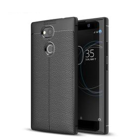 Microsonic Sony Xperia L2 Deri Dokulu Silikon Siyah Kılıf