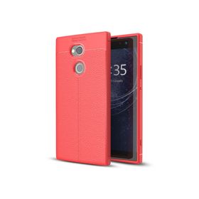 Microsonic Sony Xperia XA2 Ultra Deri Dokulu Silikon Kırmızı Kılıf