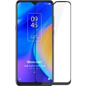 Microsonic TCL 20 SE Tam Kaplayan Temperli Siyah Cam Ekran Koruyucu