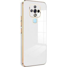 Microsonic Tecno Camon 16 Olive Plated Beyaz Kılıf