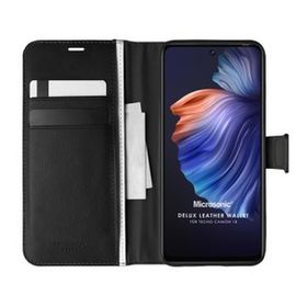 Microsonic Tecno Camon 18 Delux Leather Wallet Siyah Kılıf