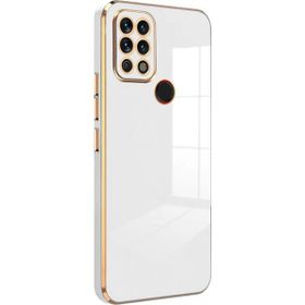 Microsonic Tecno Pova Olive Plated Beyaz Kılıf