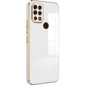 Microsonic Tecno Pova Olive Plated Beyaz Kılıf