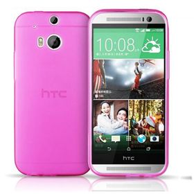 Microsonic Transparent Soft HTC One M8s Pembe Kılıf