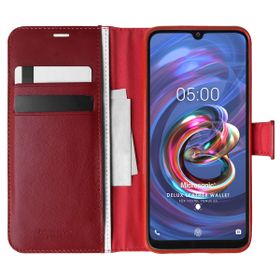Microsonic Vestel Venüs E5 Delux Leather Wallet Kırmızı Cep Telefonu Kılıfı