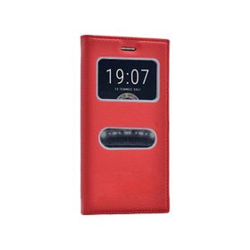 Microsonic Vestel Venüs V3 5010 Gizli Mıknatıslı Dual View Delux Kırmızı Kılıf