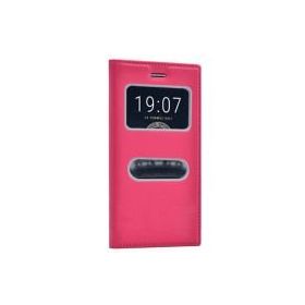 Microsonic Vestel Venüs V3 5010 Gizli Mıknatıslı Dual View Delux Pembe Kılıf