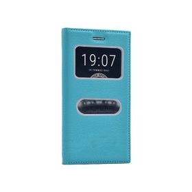 Microsonic Vestel Venüs V3 5010 Gizli Mıknatıslı Dual View Delux Turkuaz Kılıf