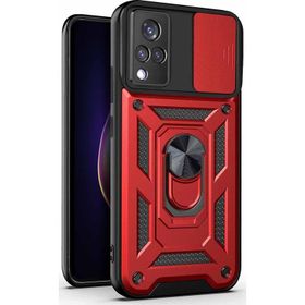 Microsonic Vivo V21 Impact Resistant Kırmızı Cep Telefonu Kılıfı