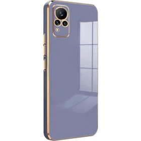 Microsonic Vivo V21 Olive Plated Lavanta Grisi Kılıf